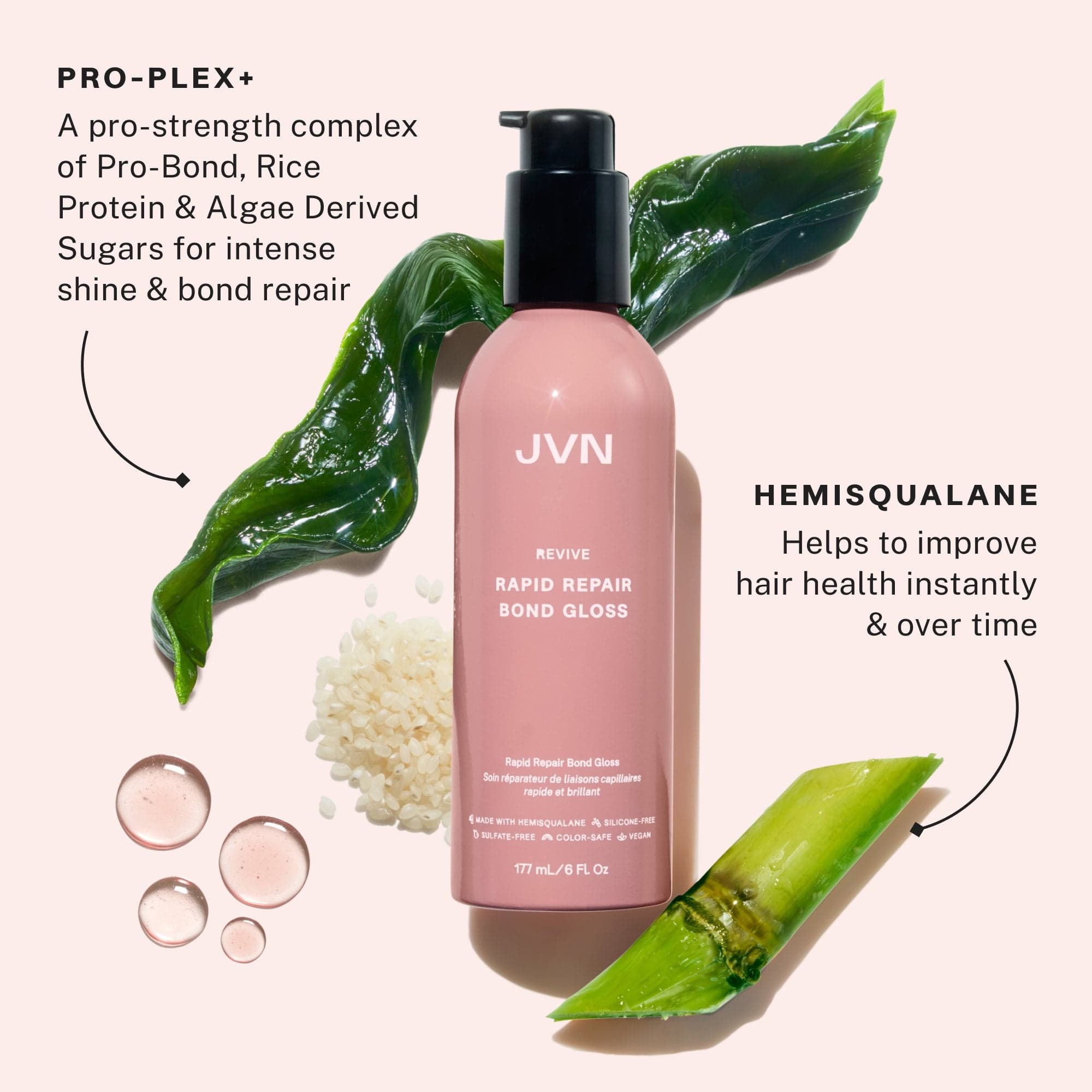 JVN Styler Revive Rapid Repair Bond Gloss Revive Rapid Repair Bond Gloss | Repairing Shine Treatment | JVN sulfate-free silicone-free sustainable